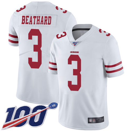 San Francisco 49ers Limited White Men C. J. Beathard Road NFL Jersey 3 100th Season Vapor Untouchable